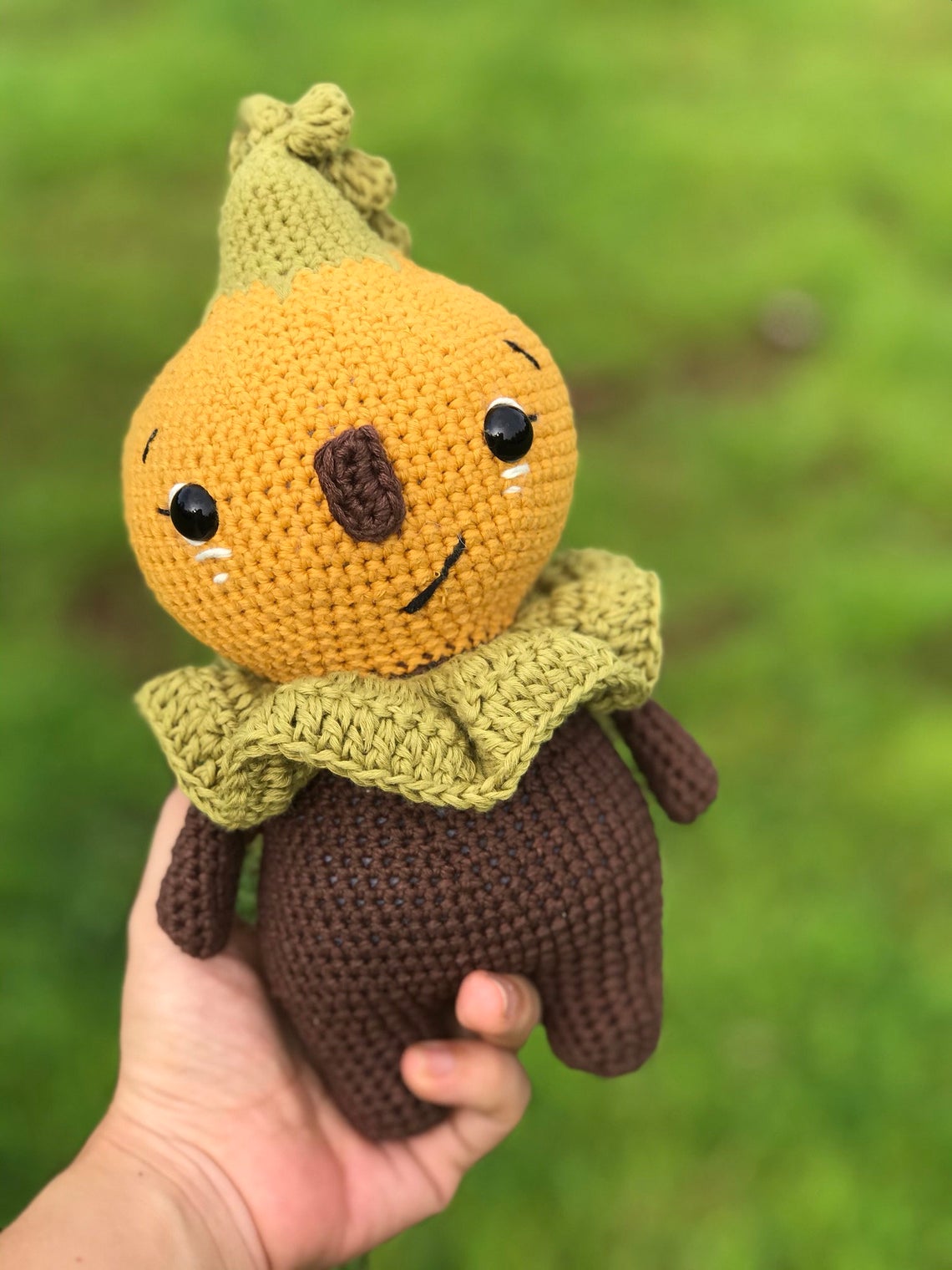 No-sew Pumpkin doll amigurumi pattern for beginners - Anvi’s Granny