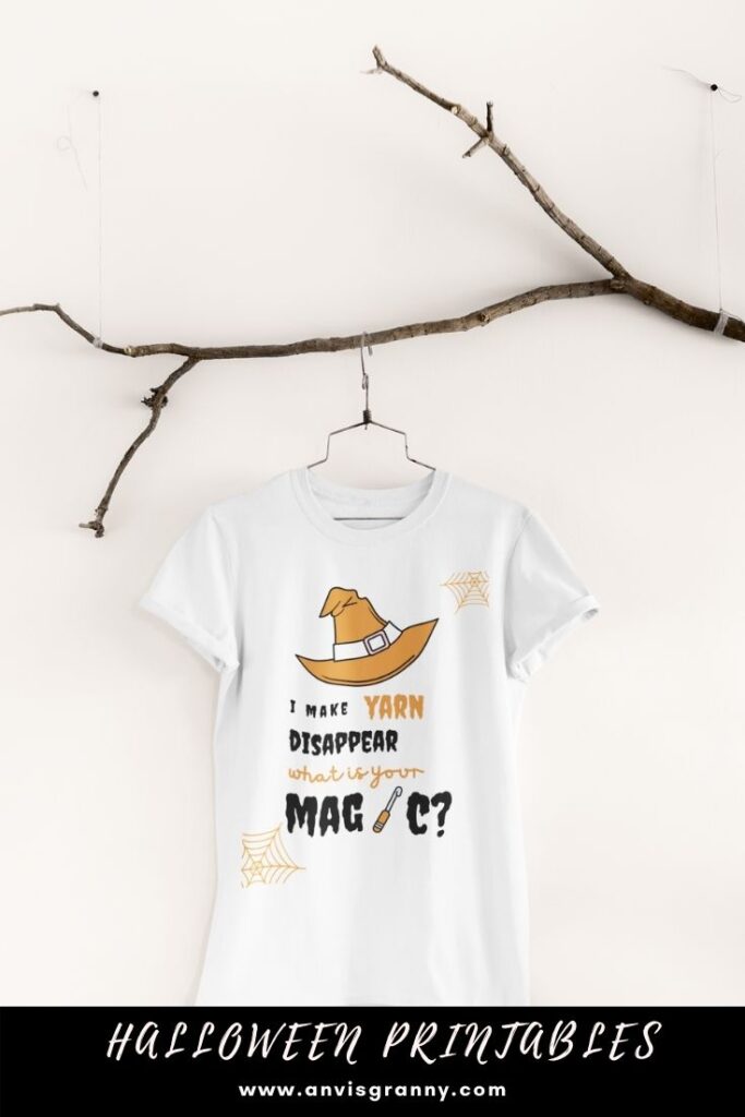 Witch and magic Halloween printable wall art, Halloween wall print, Halloween tshirt design, Halloween png file
