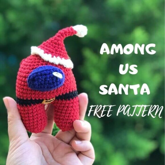 AMONG US SANTA – Amigurumi free crochet pattern