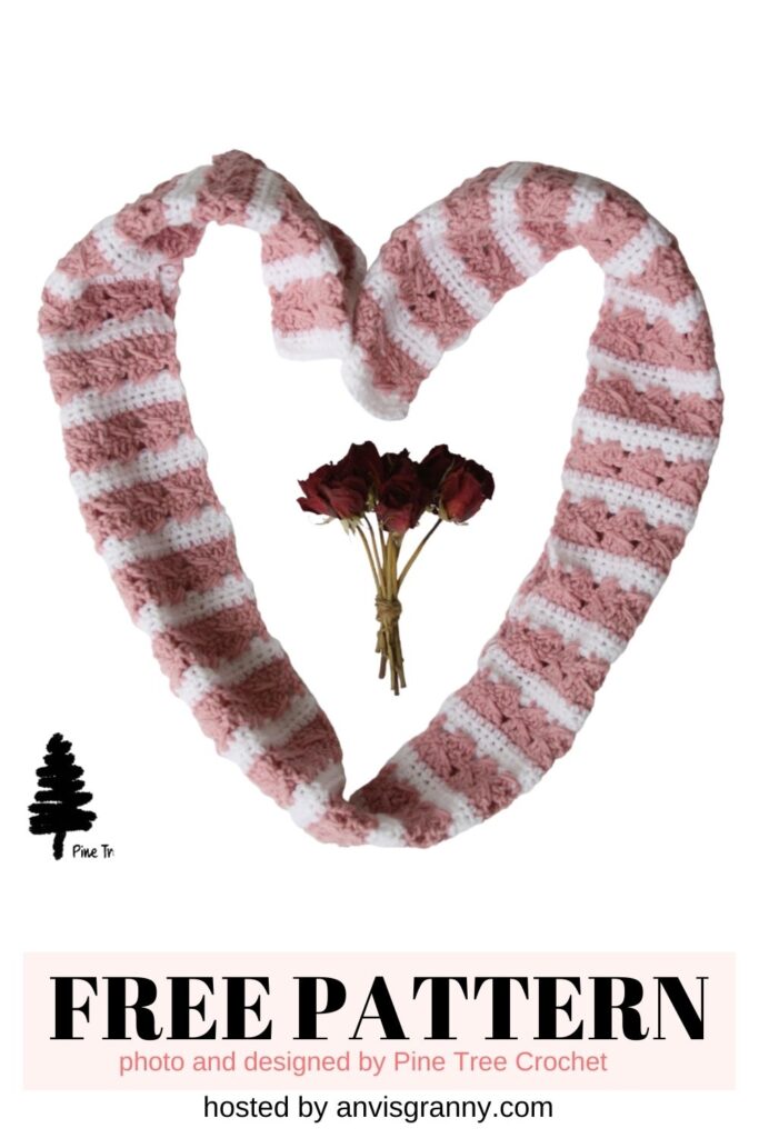 Sweetheart Spike Scarf free crchet pattern