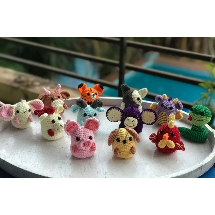 Chinese zodiac animal amigurumi crochet pattern