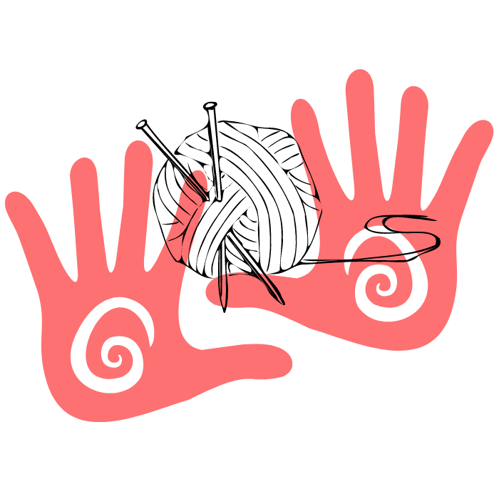 hands and yarn