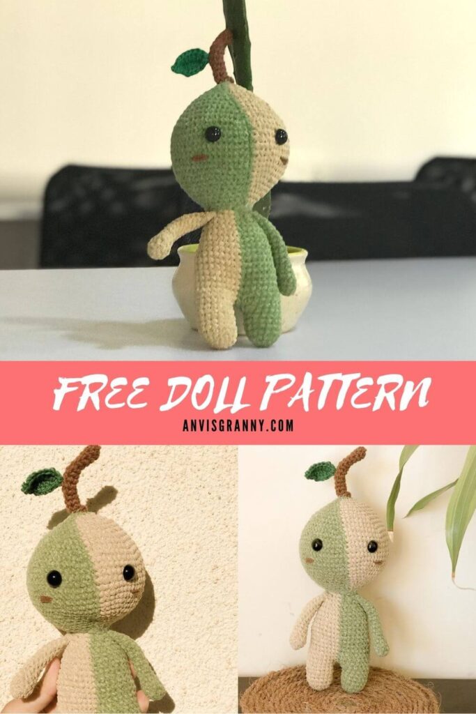 tree sprout amigurumi free crochet pattern