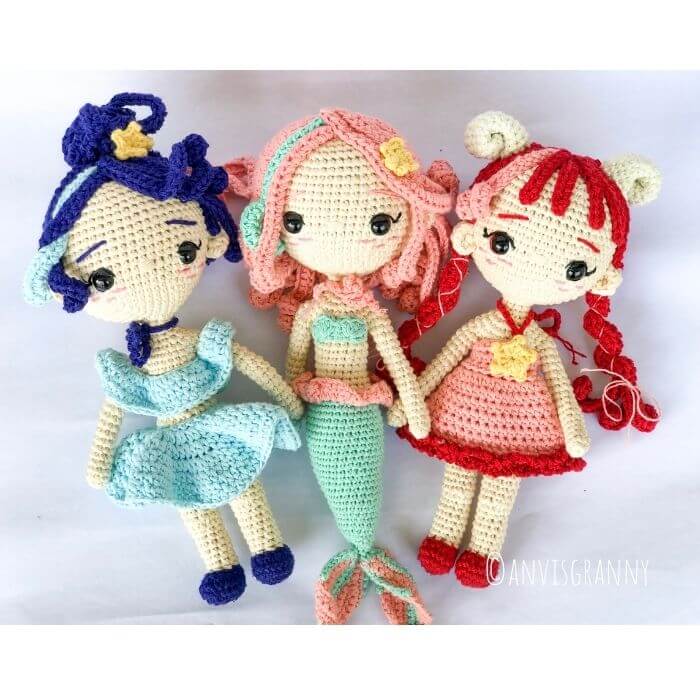 Aries zodiac amigurumi crochet doll pattern