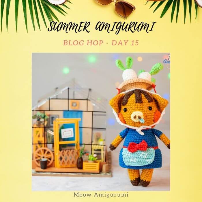 Daisy Mae piggy free amigurumi doll crochet pattern
