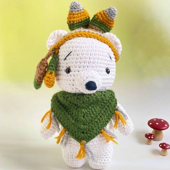 native bear amigurumi crochet pattern
