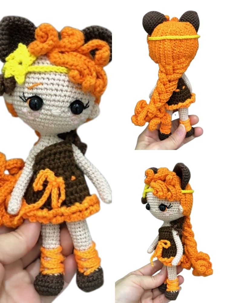 Leo Zodiac princess crochet amigurumi