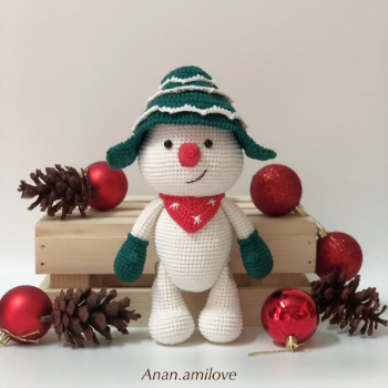 Snowman amigurumi pattern