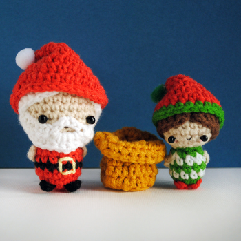 Santa Claus and Elf amigurumi