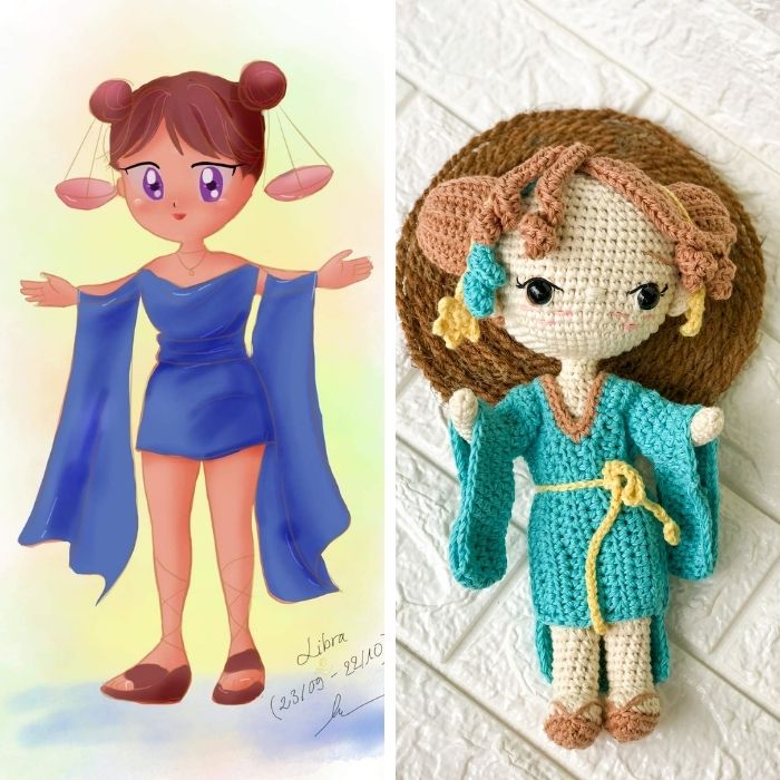LIBRA ZODIAC PRINCESS AMIGURUMI CROCHET PATTERN