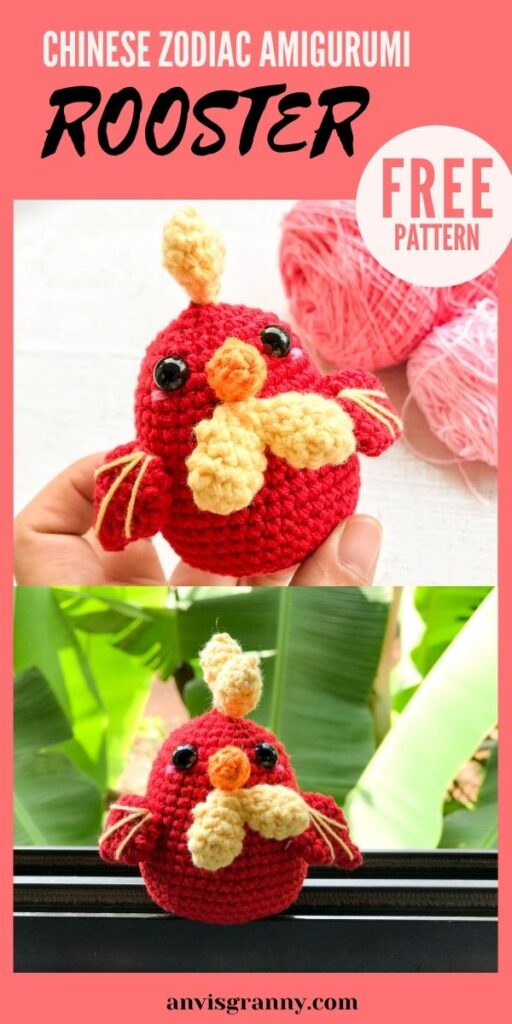 Rooster amigurumi crochet pattern