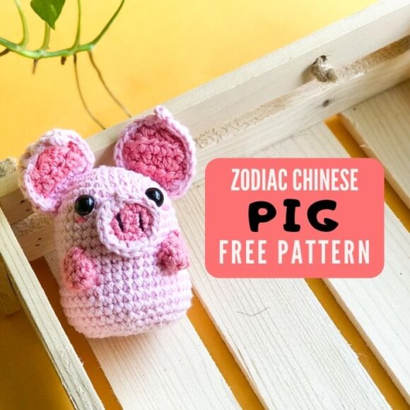 Quick and Easy Chinese Zodiac Amigurumi Pig Free Crochet Pattern