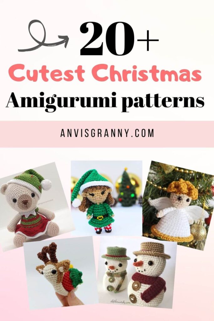 The best amigurumi patterns for Christmas this season! you can find here cute Christmas ornament amigurumi, Christmas animals amigurumi and beautiful Christmas amigurumi dolls patterns to crochet!
