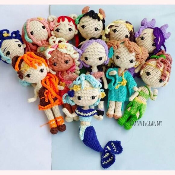 How to crochet Zodiac doll amigurumi princess7